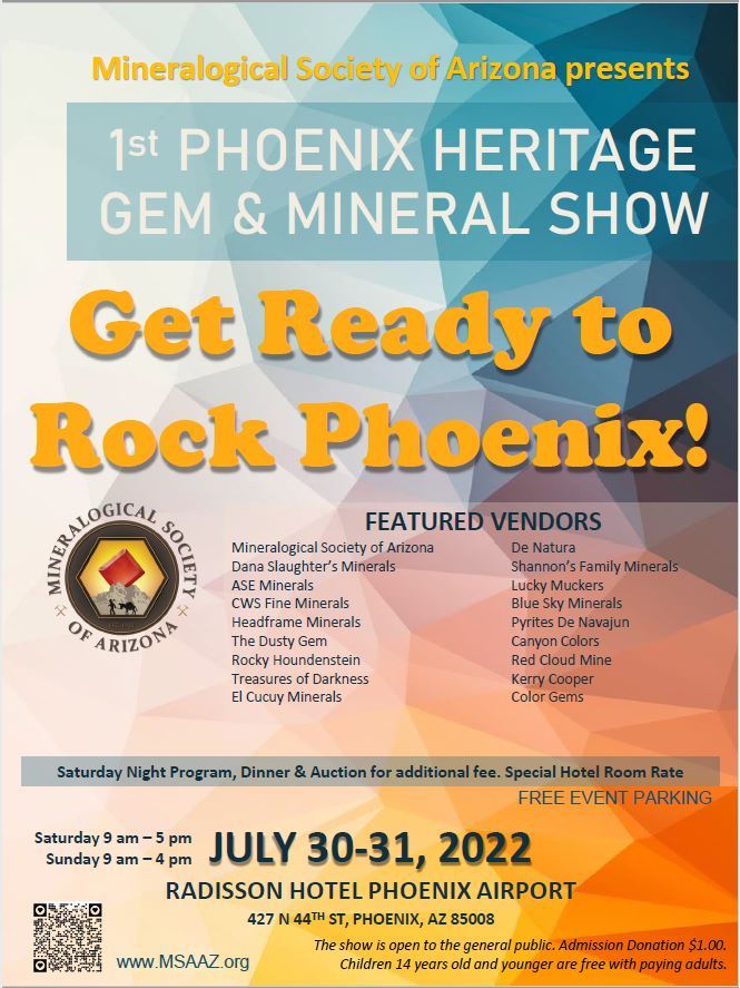 1st Phoenix Heritage Gem and Mineral Show @ Radisson Hotel Phoenix Airport