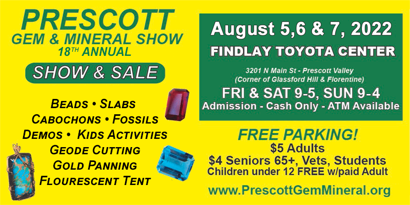 18th Annual Prescott Gem and Mineral Show @ Findlay Toyota Center
