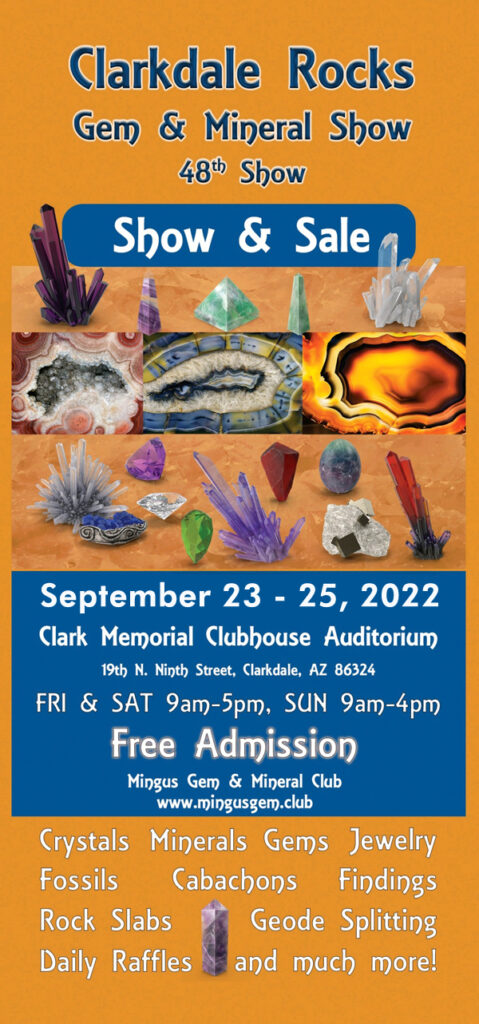 Clarkdale Rocks Gem & Mineral Show @ Clark Memorial Clubhouse Auditorium
