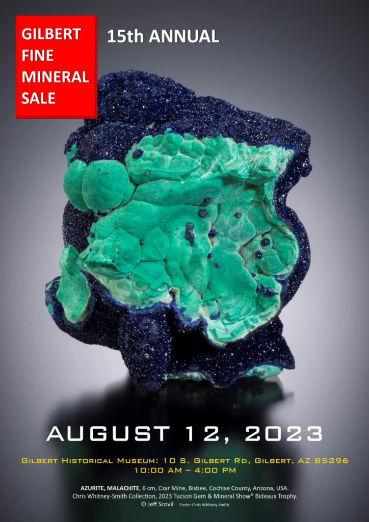 15th Annual Gilbert Fine Mineral Sale @ Gilbert Historical Museum