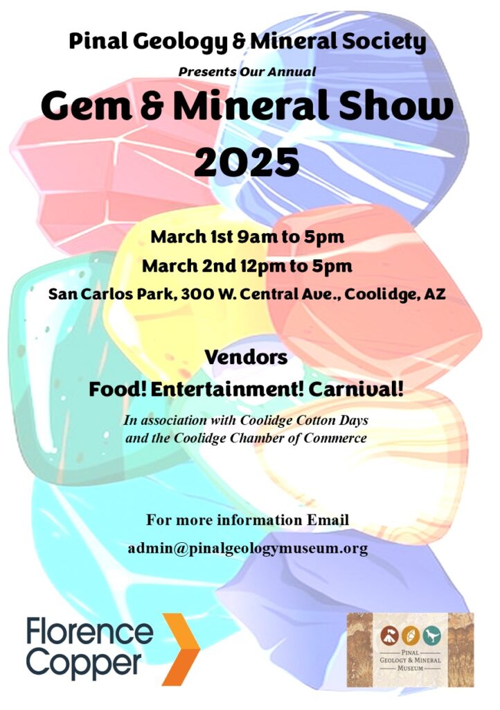 PGMS Gem and Mineral Show 2025 @ San Carlos Park